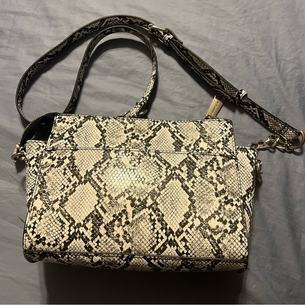Steve Madden Black And Cream Python Crossbody Bag - image 2